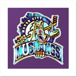 Detroit Motor City Mustangs Roller Hockey Posters and Art